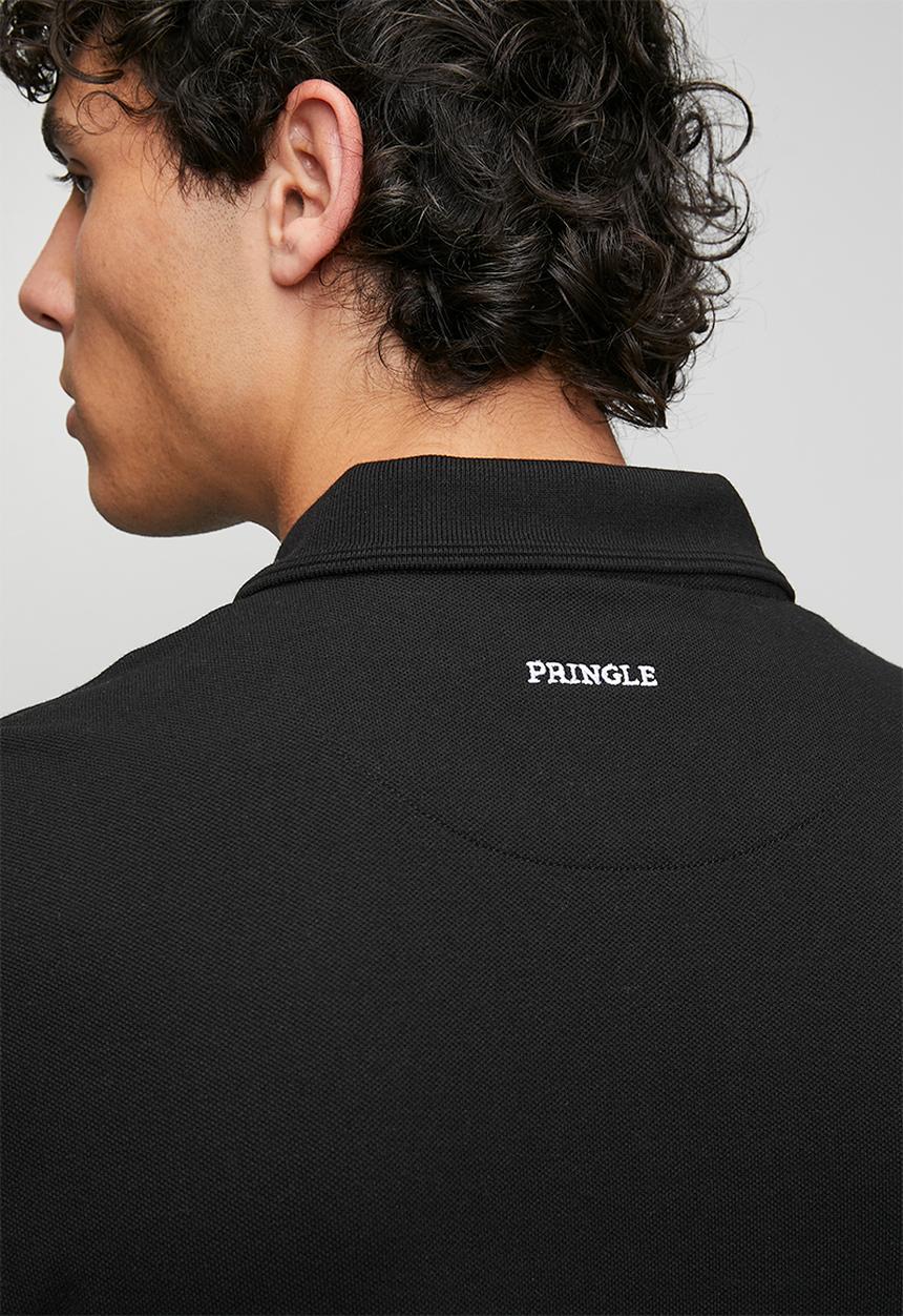 Pringle of Scotland - Pringle Austyn Pique Golfer - Black