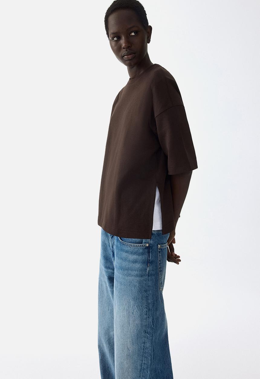 H&M - Interlock t-shirt - dark brown
