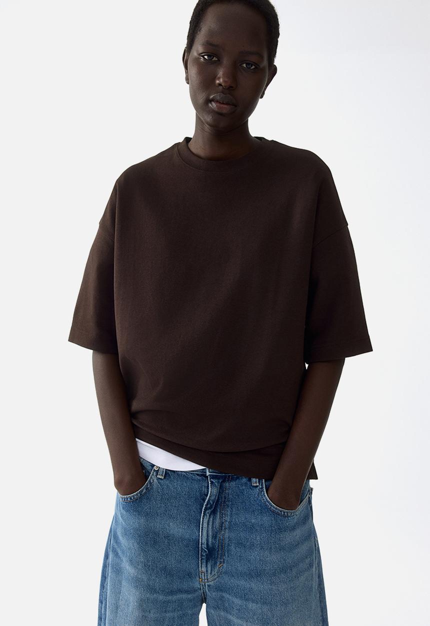 H&M - Interlock t-shirt - dark brown