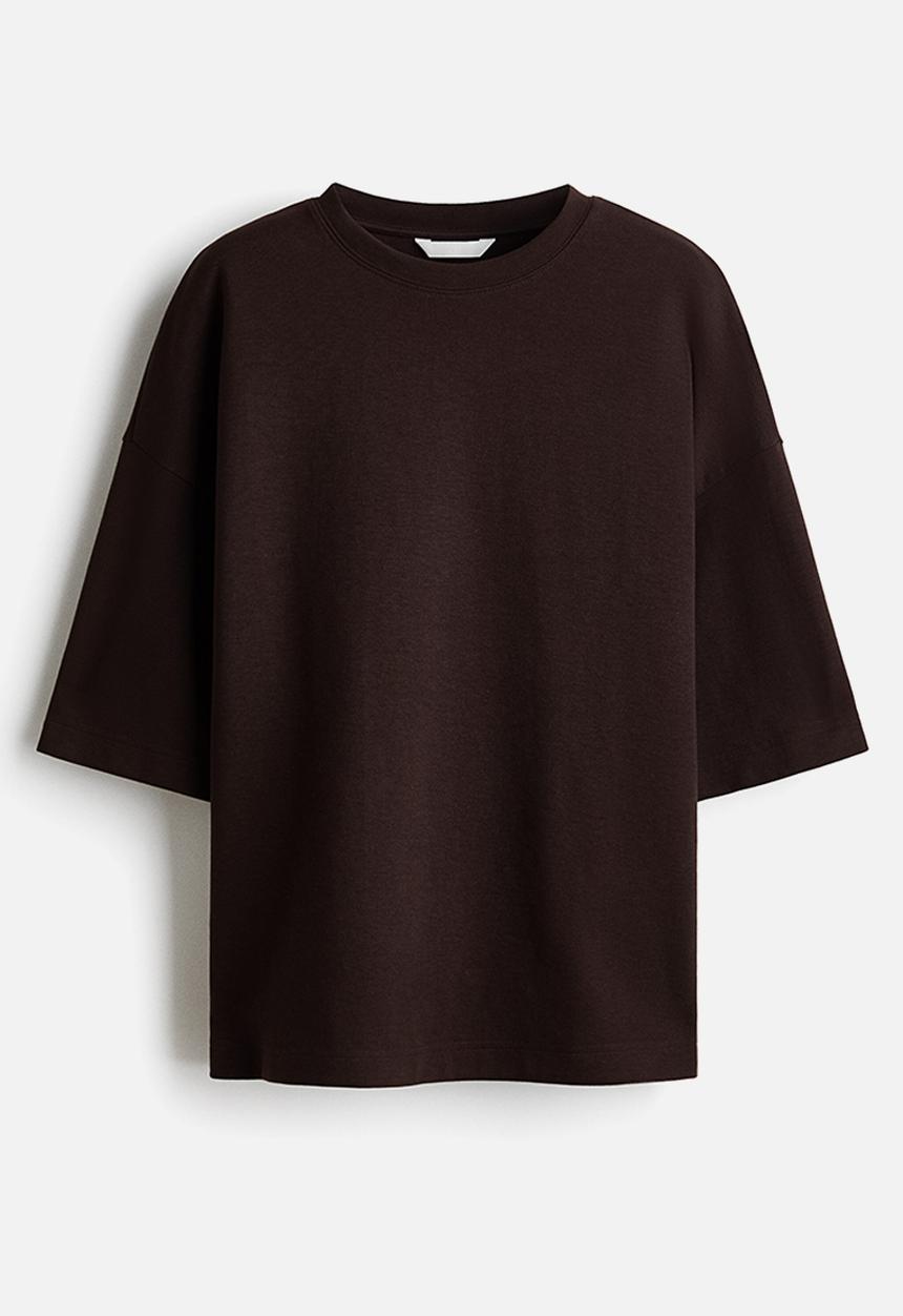 H&M - Interlock t-shirt - dark brown