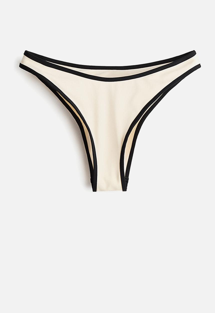 H&M - Cheeky bikini bottoms - cream/black