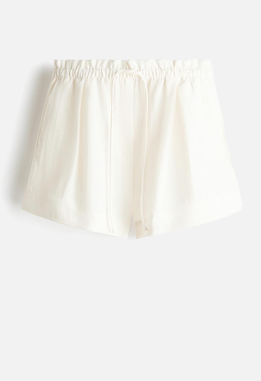 H&M - Drawstring shorts - ivory