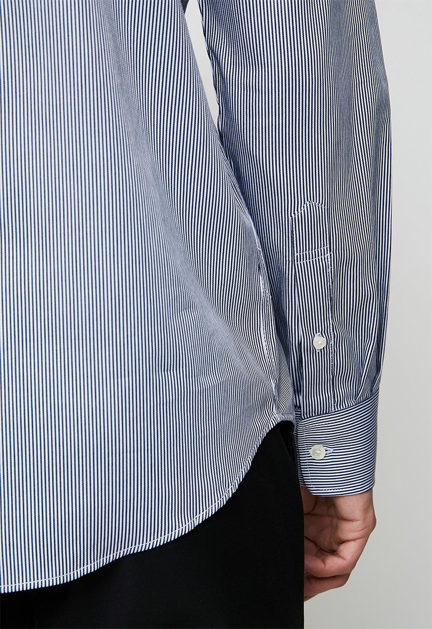 POLO - MENS LS YD STRIPE  SHIRT - Navy