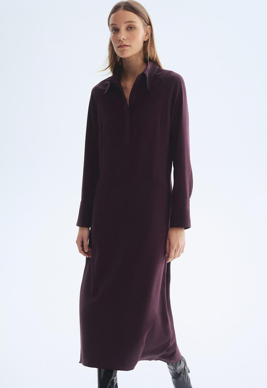 H&M - Shirt dress - burgundy