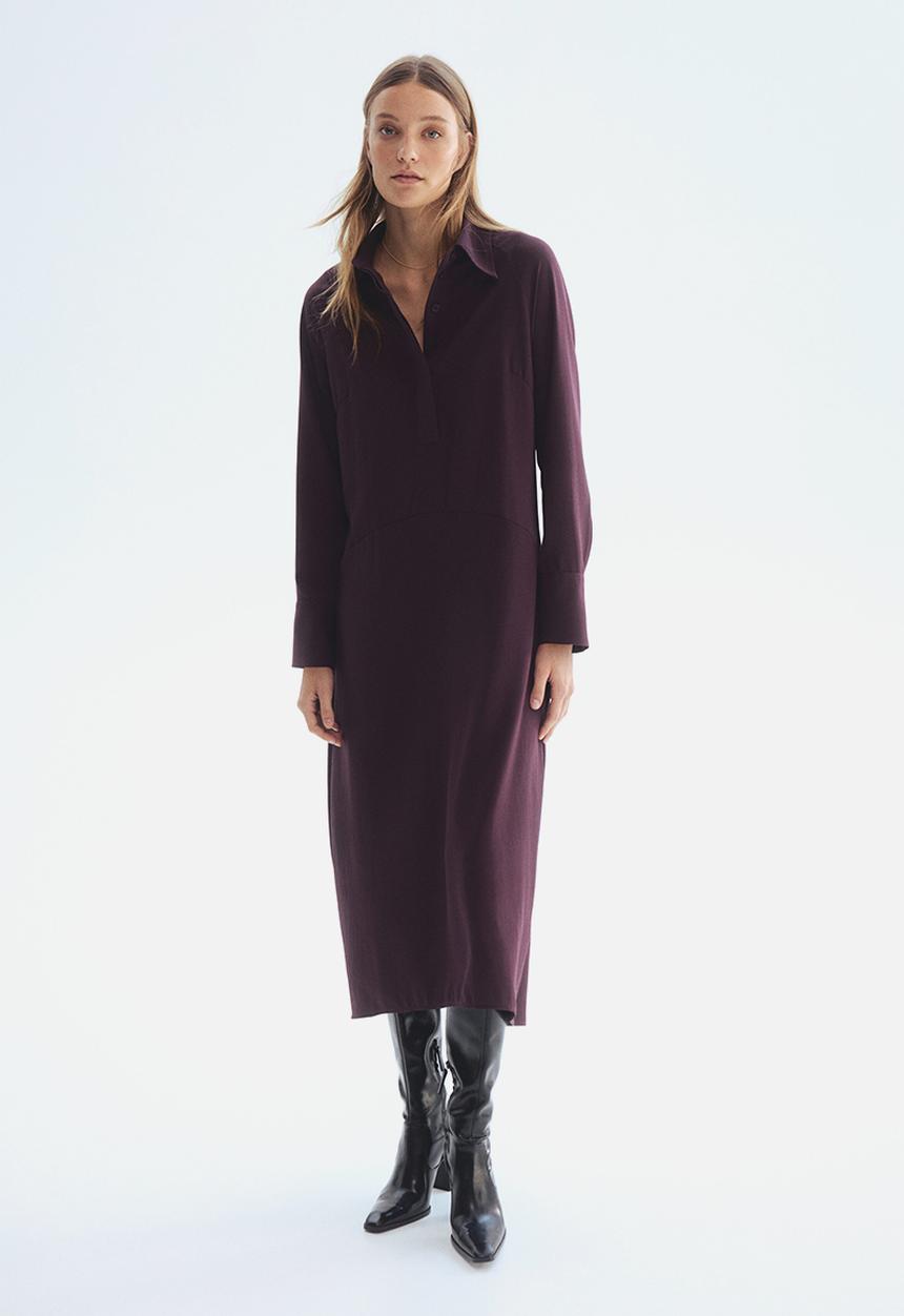 H&M - Shirt dress - burgundy