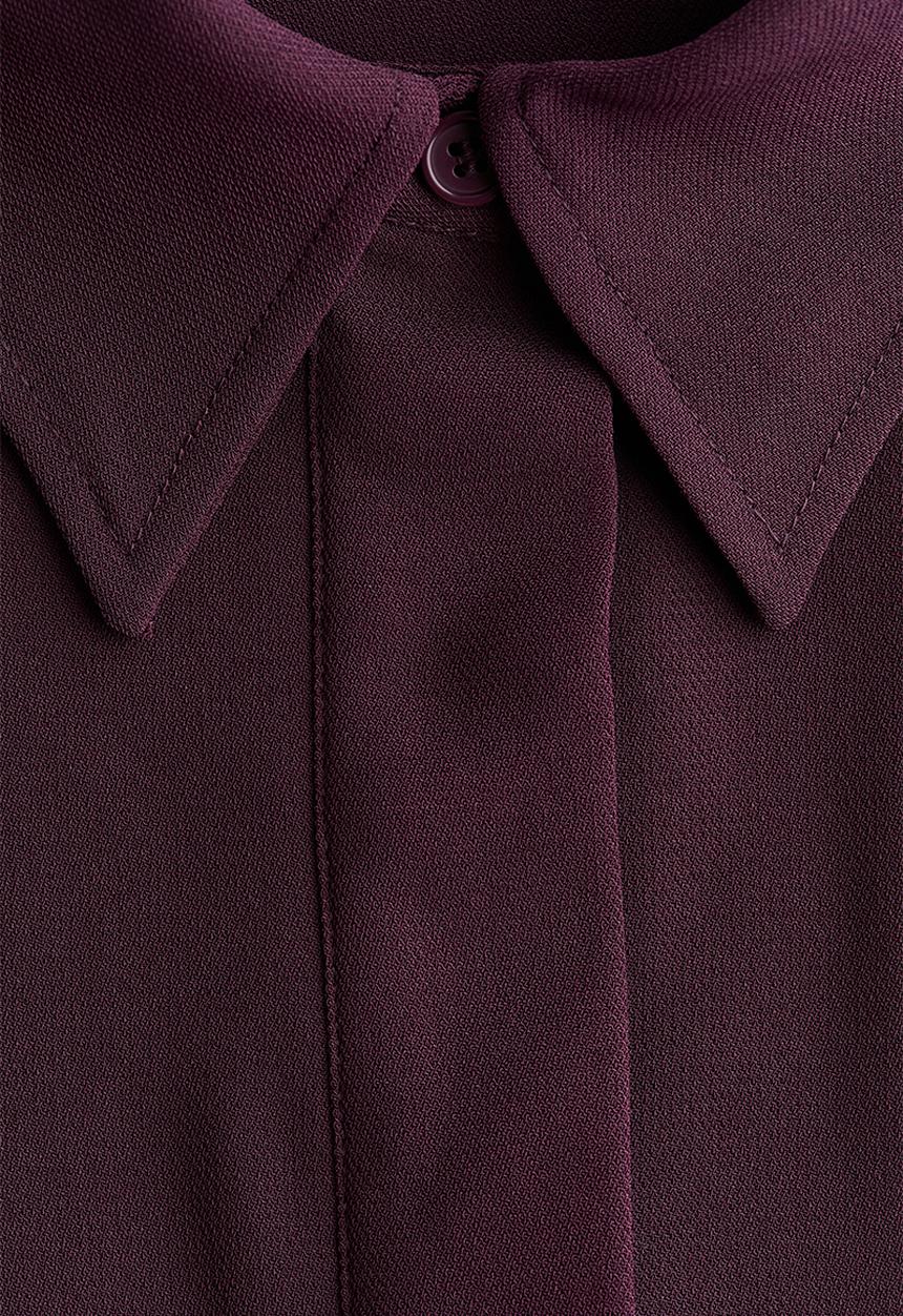 H&M - Shirt dress - burgundy