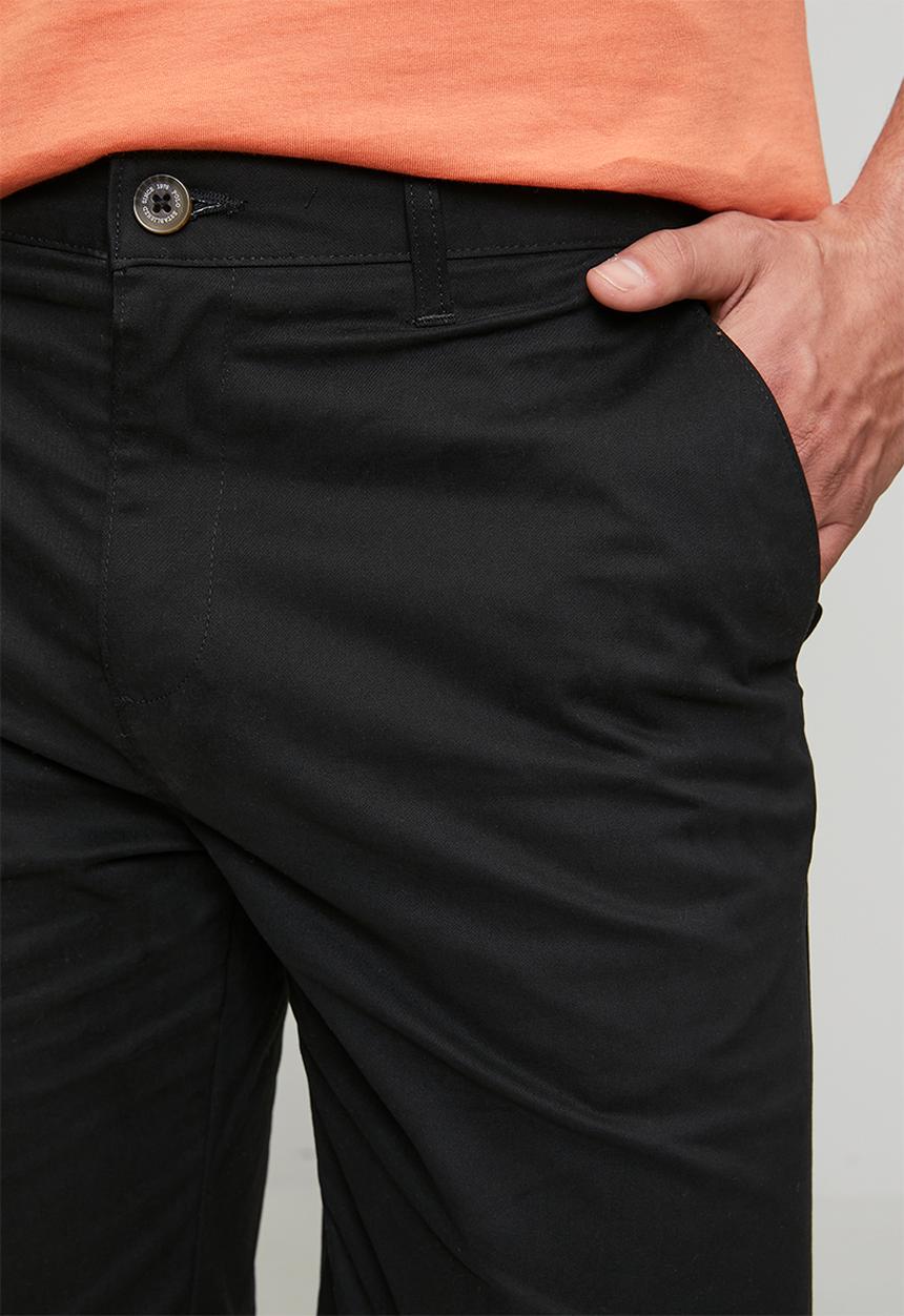 POLO - MENS ESSENTIAL COTTON CHINO SHORTS - Black