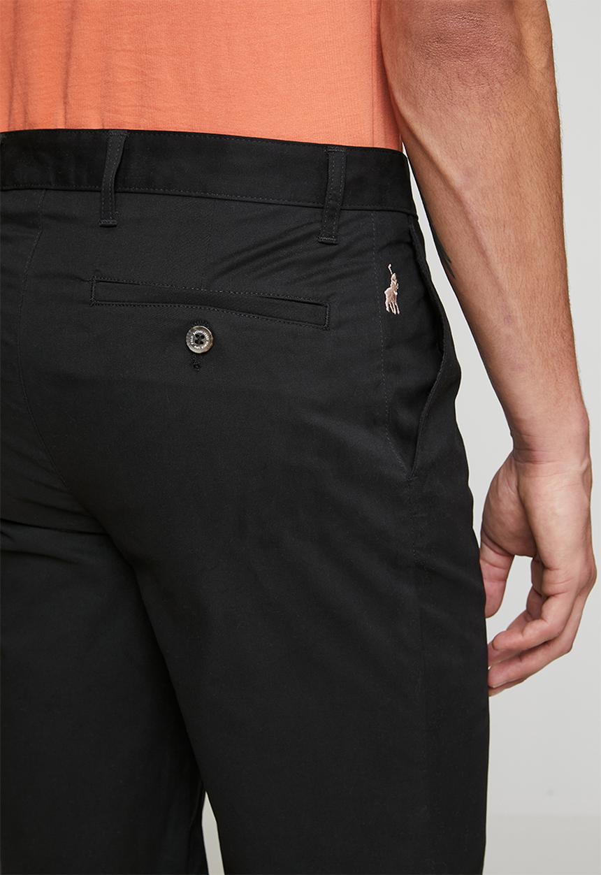 POLO - MENS ESSENTIAL COTTON CHINO SHORTS - Black