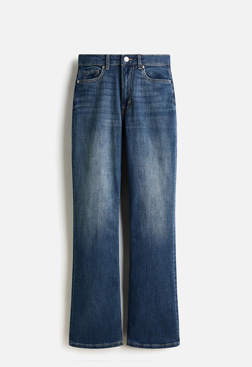 H&M - Bootcut high jeans - dark denim blue