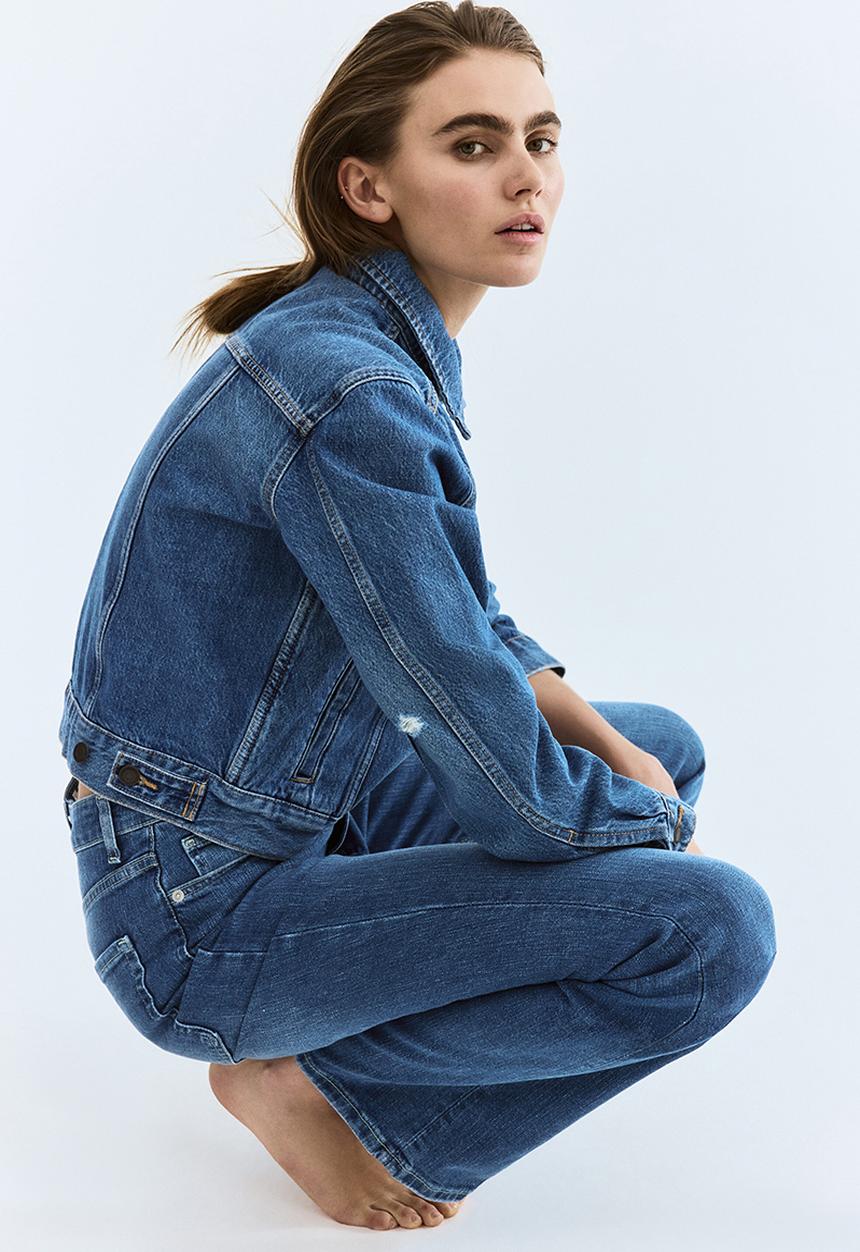 H&M - Bootcut high jeans - denim blue