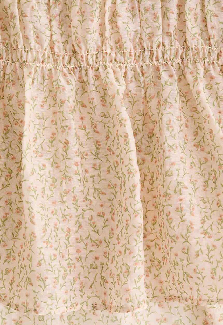 H&M - Smocked blouse - light beige