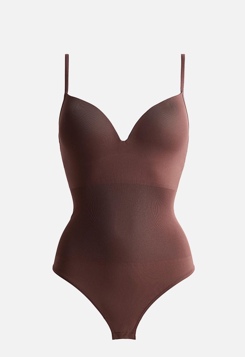 H&M - Seamless light shape body - dark brown