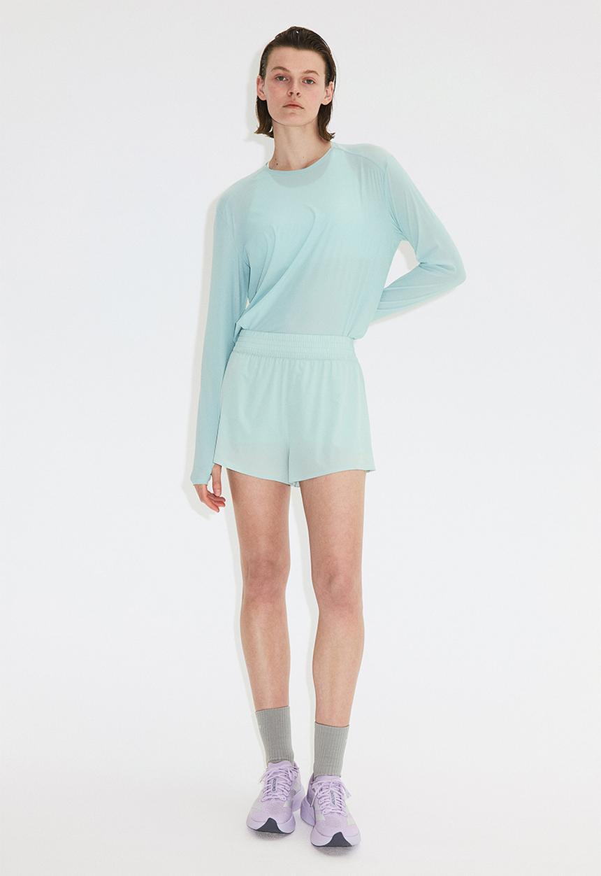 H&M - Layered sports shorts with pocket - amazonite blue