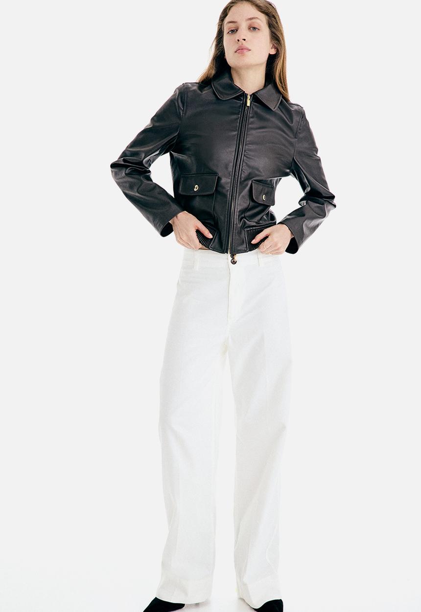 H&M - Canvas Pants - white - 1319343003