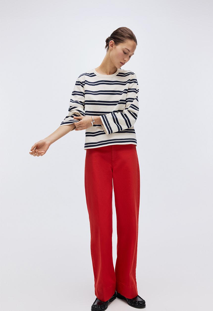 H&M - Canvas Pants - bright red - 1319343006