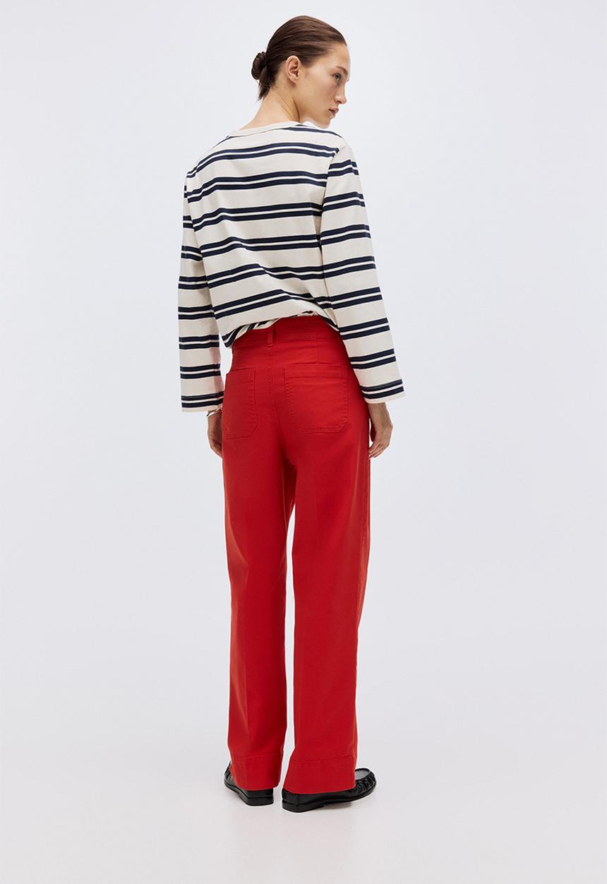 H&M - Canvas Pants - bright red - 1319343006