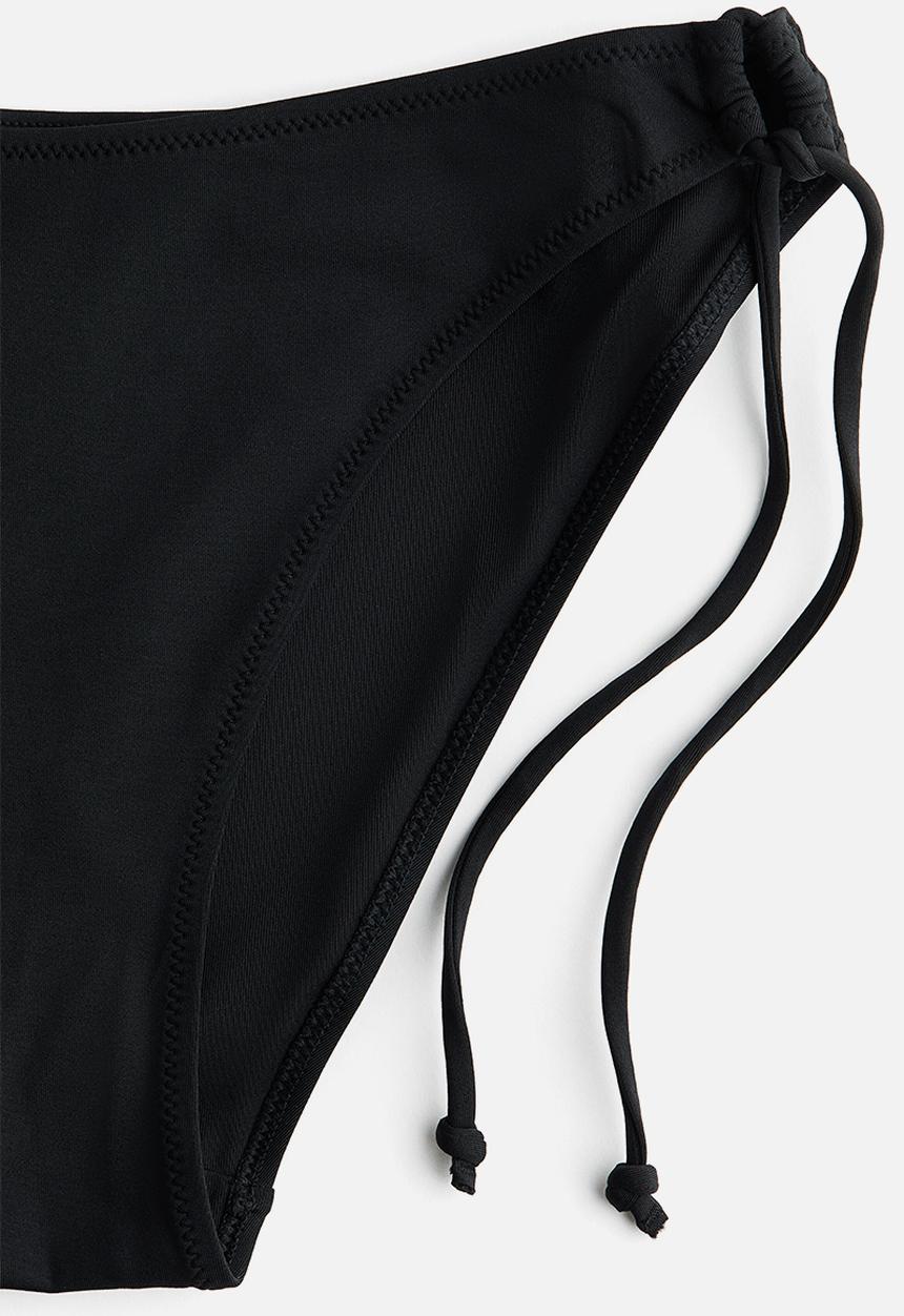 H&M - Tie tanga cheeky bikini bottoms - black