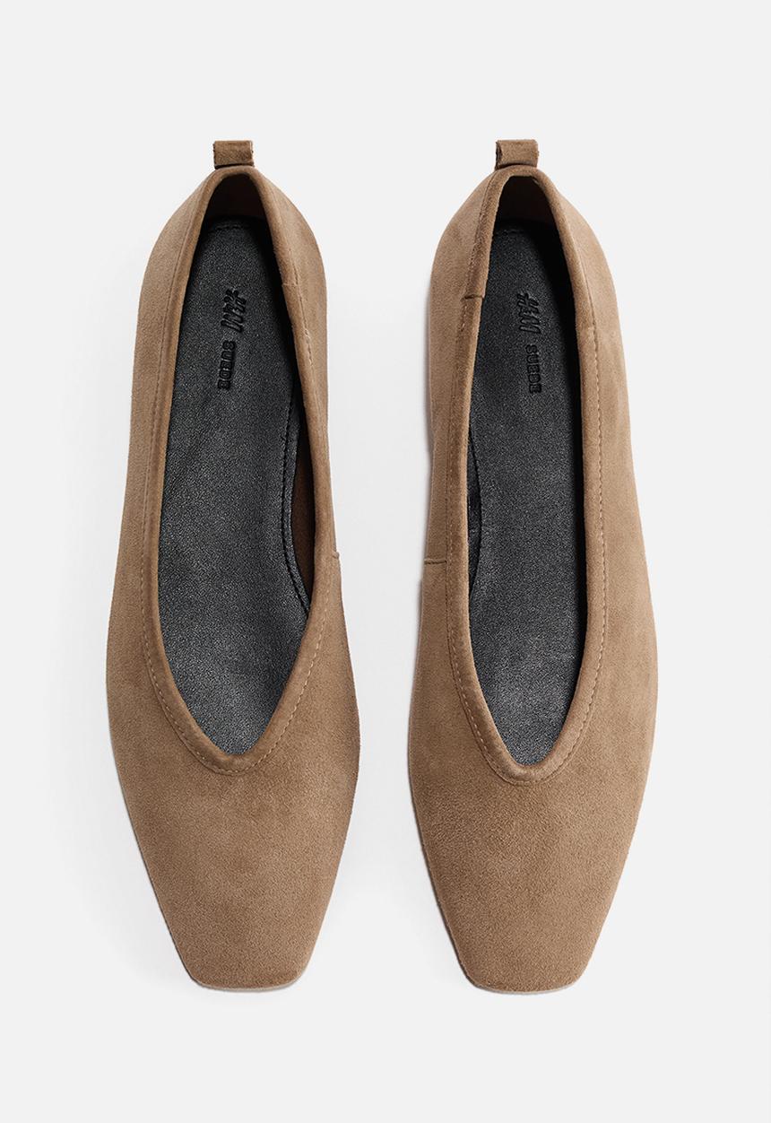 H&M - Leather ballet flats - beige