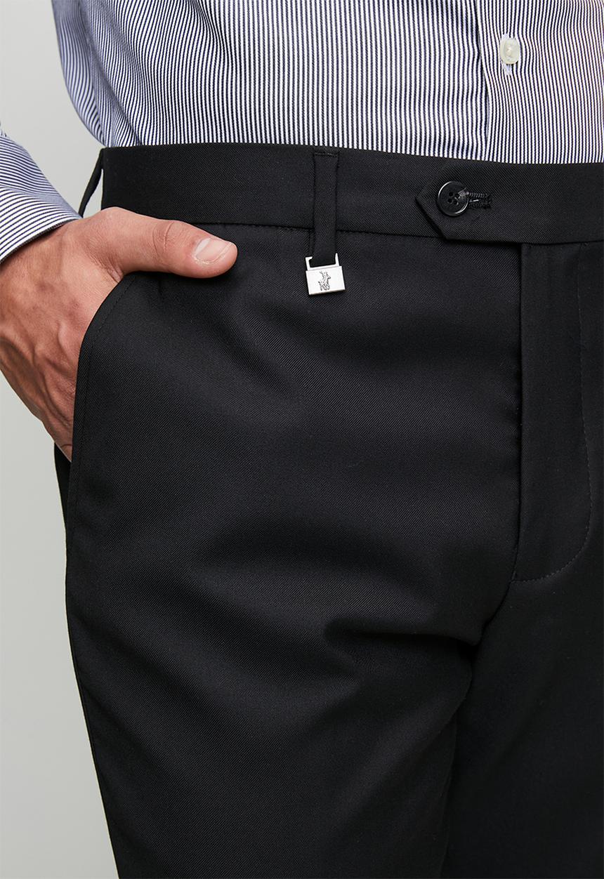 POLO - Mens slim fit trouser - black