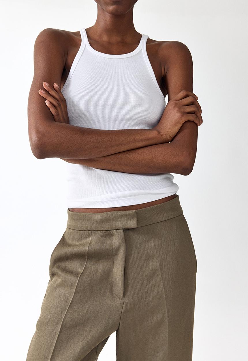 H&M - Bootcut tailored trousers - khaki green