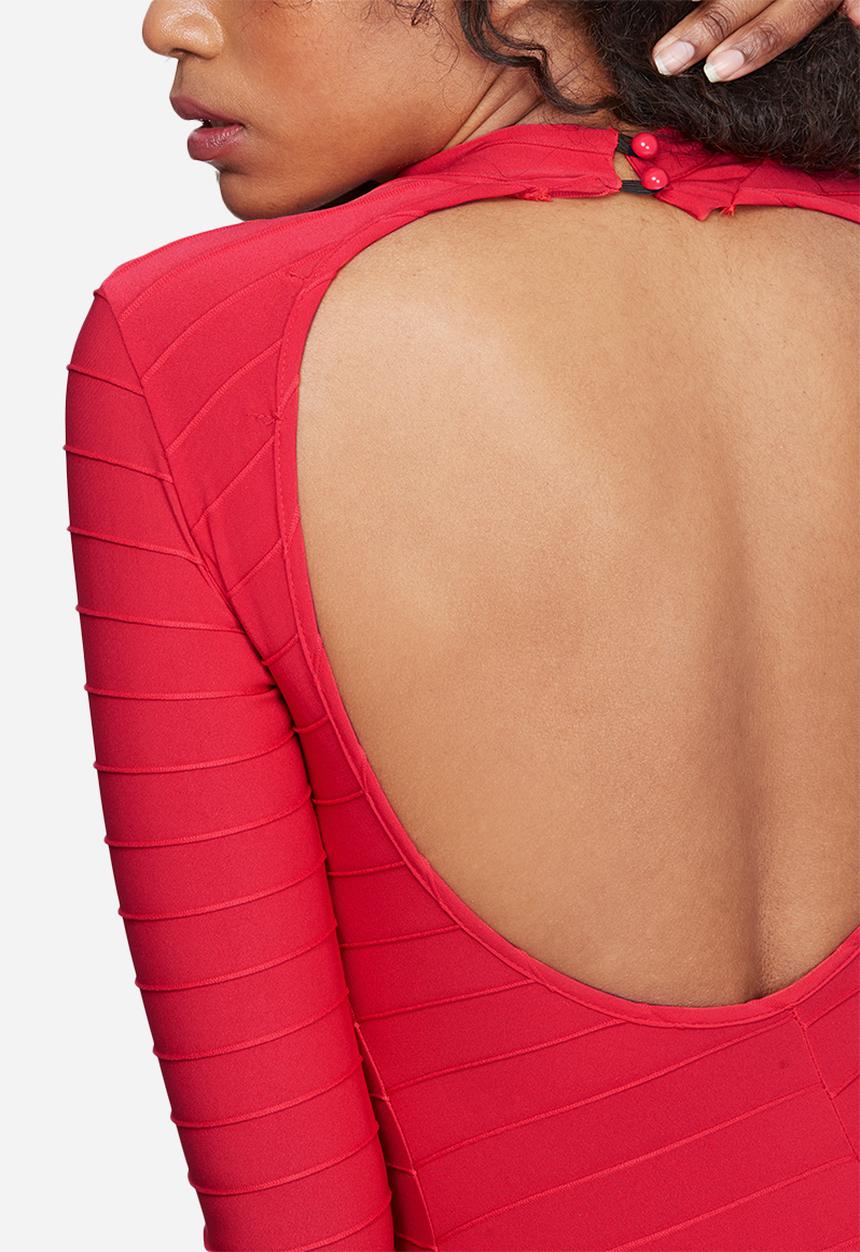 Missguided - Open back ribbed mini dress