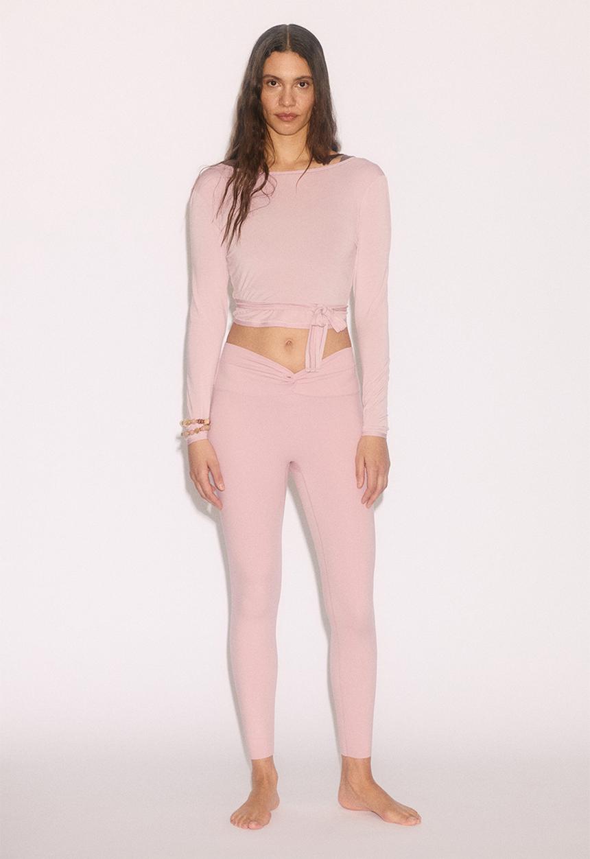 H&M - Sports leggings with softmove™ - mid blush pink