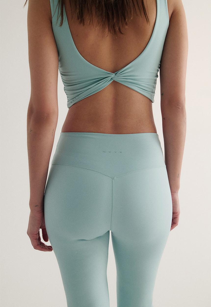 H&M - Flared yoga leggings with softmove™ - amazonite blue