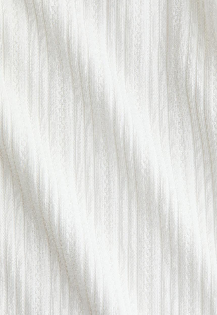 H&M - Pointelle jersey top - white