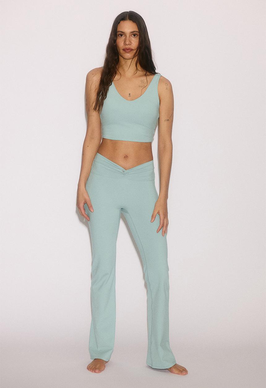 H&M - Twist-detail vest top with softmove™ - amazonite blue