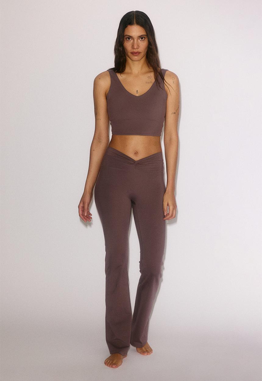 H&M - Twist-detail vest top with softmove™ - light truffle