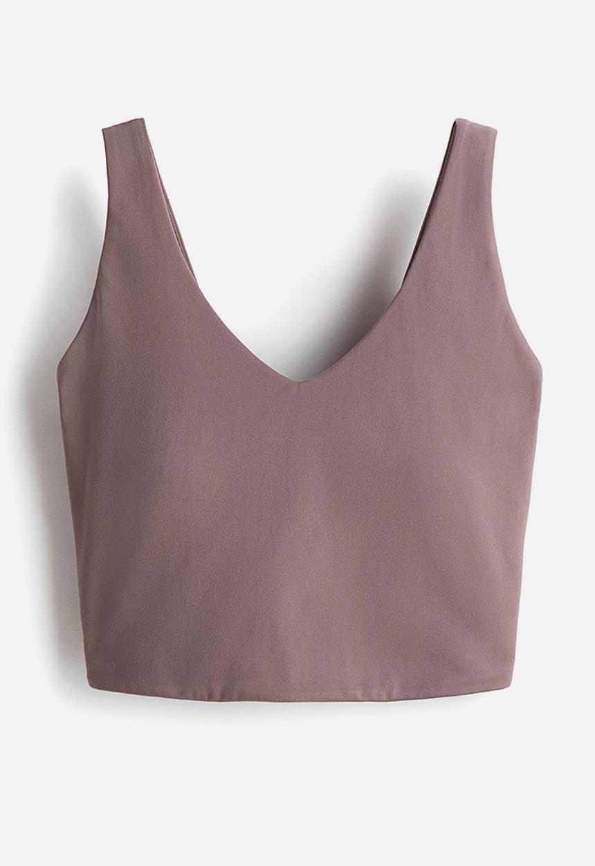 H&M - Twist-detail vest top with softmove™ - light truffle