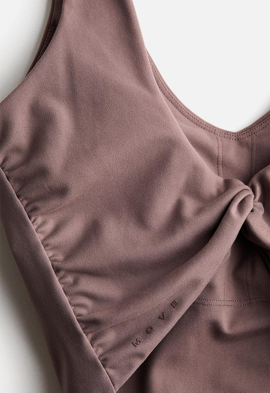 H&M - Twist-detail vest top with softmove™ - light truffle