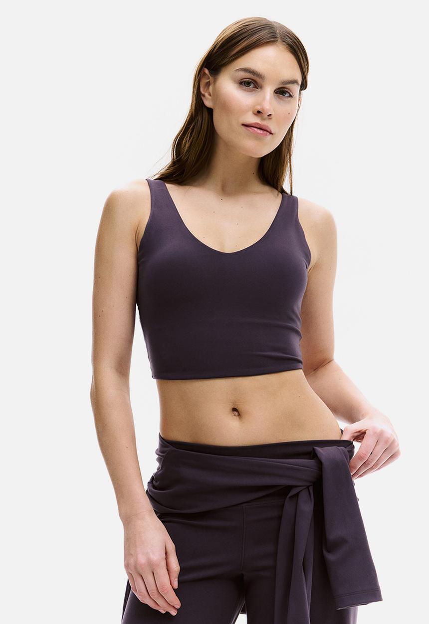 H&M - Twist-detail vest top with softmove™ - plum purple