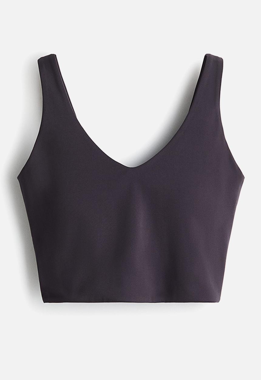 H&M - Twist-detail vest top with softmove™ - plum purple