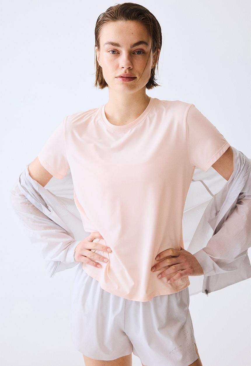 H&M - Cooling running t-shirt with drymove. - powder pink