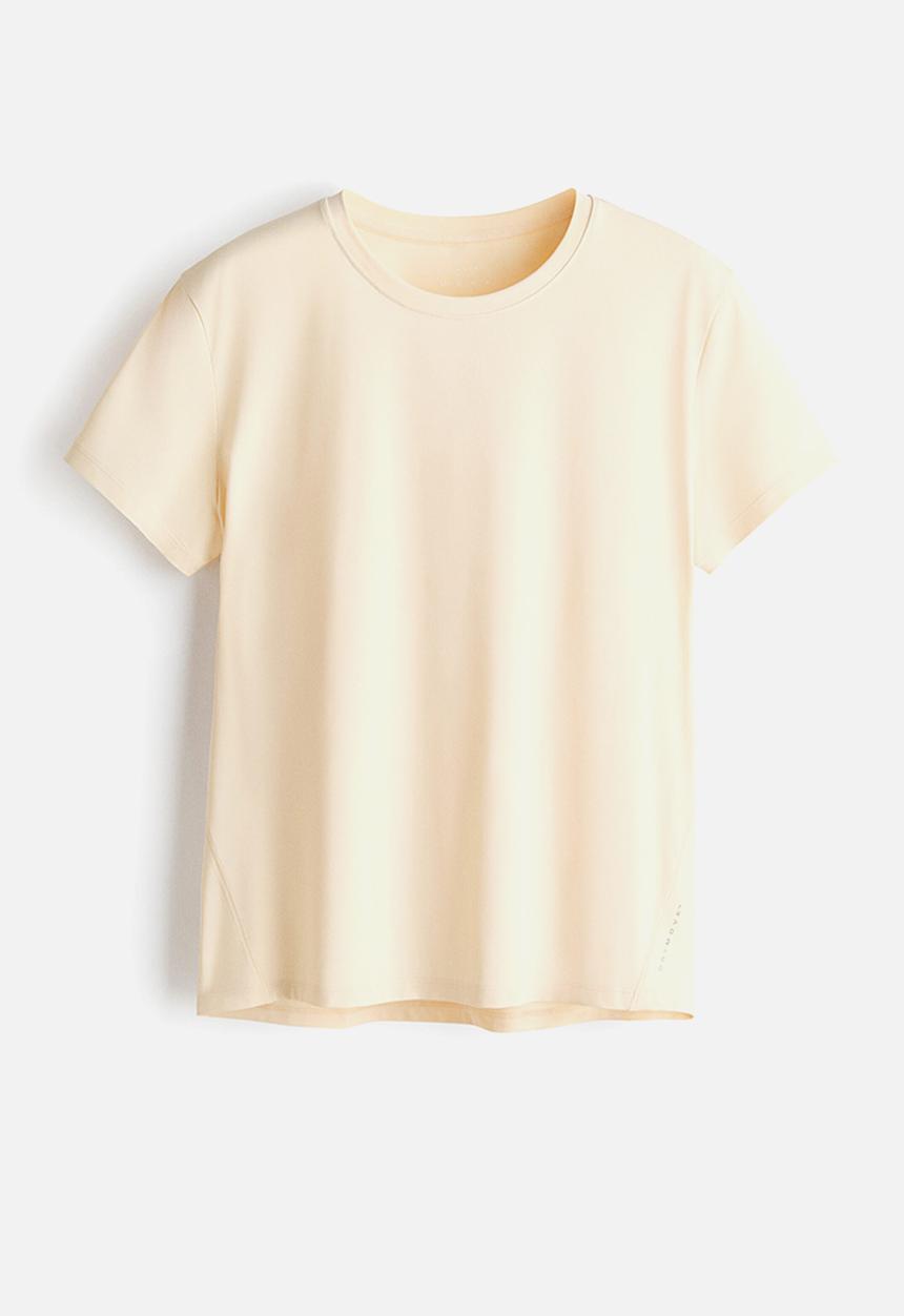 H&M - Cooling running t-shirt with drymove. - butter yellow