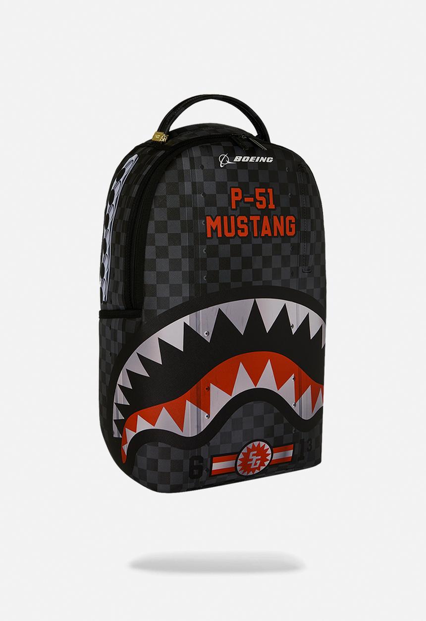 Sprayground - Boeing P-51 Mustang Sharkmouth Backpack - Black