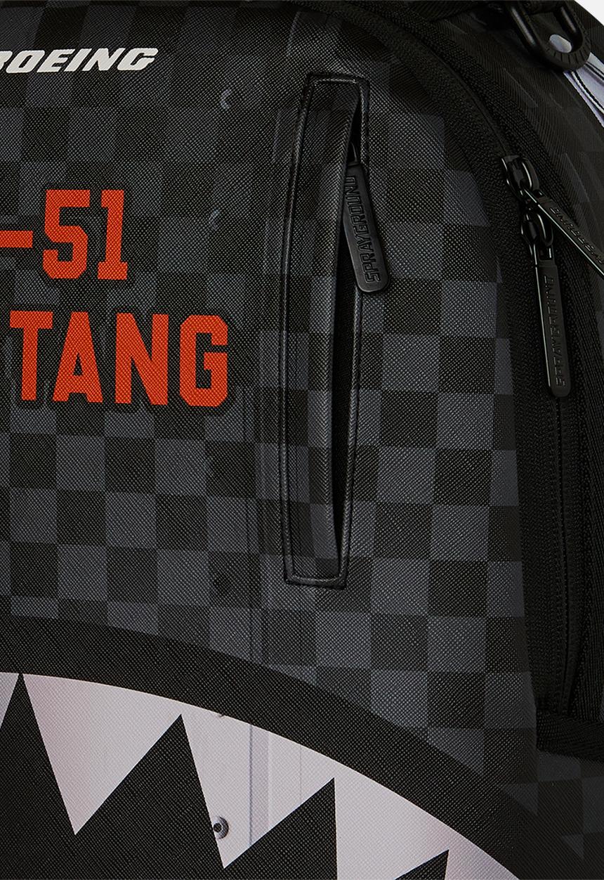 Sprayground - Boeing P-51 Mustang Sharkmouth Backpack - Black