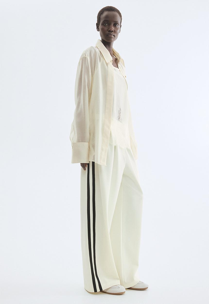 H&M - Tailored jersey trousers - cream