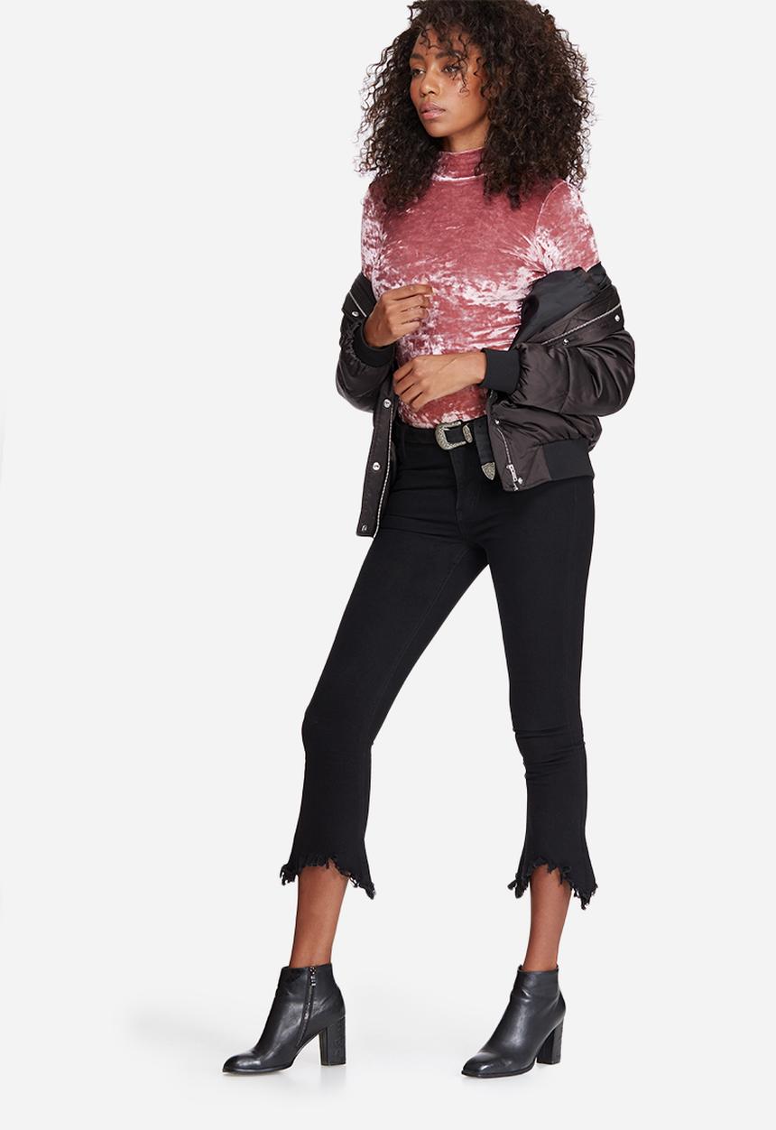 Missguided - Velvet high neck bodysuit