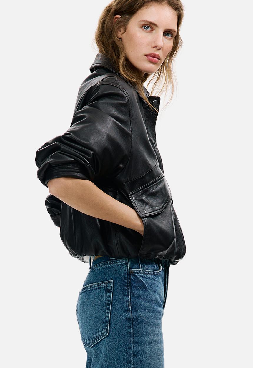 H&M - Straight high waist ankle jeans - denim blue