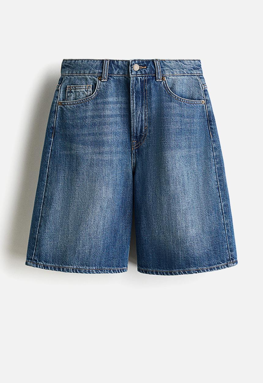 H&M - Denim bermuda shorts - denim blue