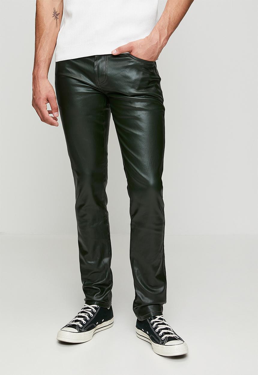 Ben Sherman - Wax Coated Sheen Slim Fit Denim - Olive