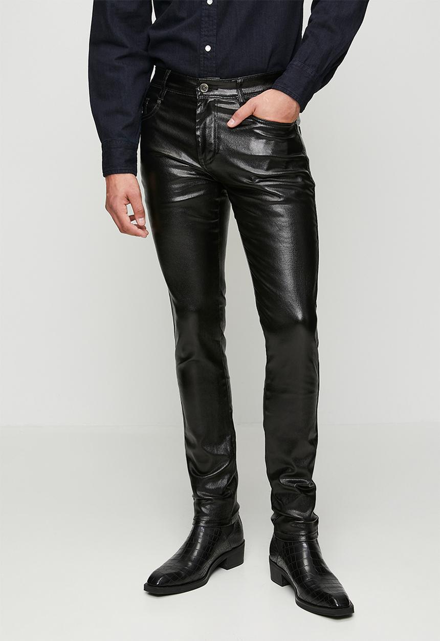 Ben Sherman - Wax Coated Sheen Slim Fit Denim - Black