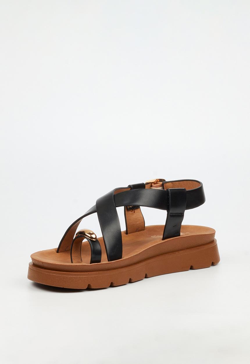 Butterfly Feet - Nolah 2 toe post sandal - black