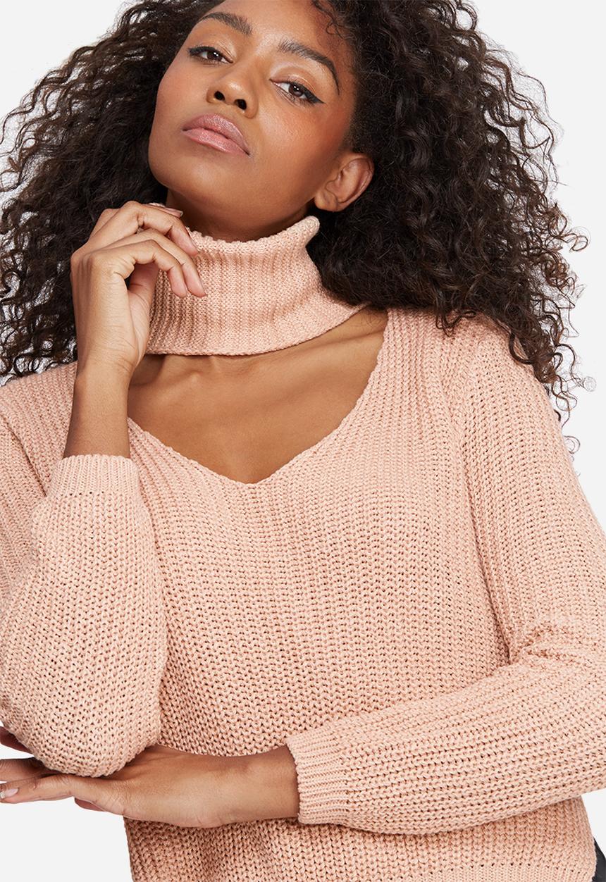 Missguided - Side split roll neck knit