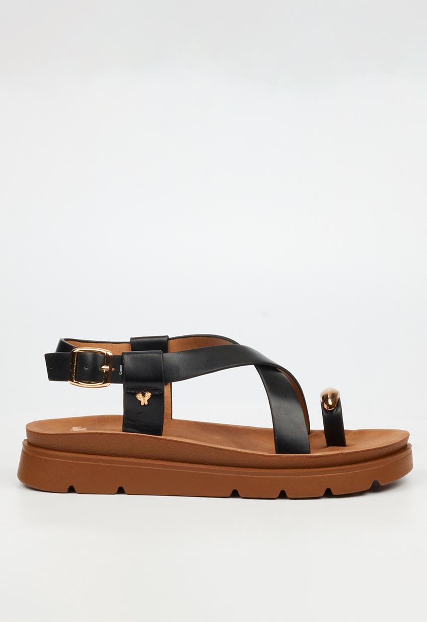 Butterfly Feet - Nolah 2 toe post sandal - black