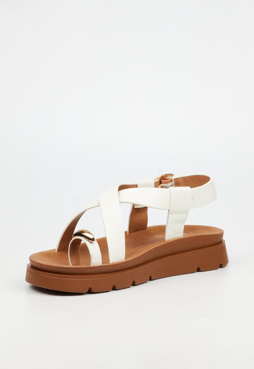 Butterfly Feet - Nolah 2 toe post sandal - white