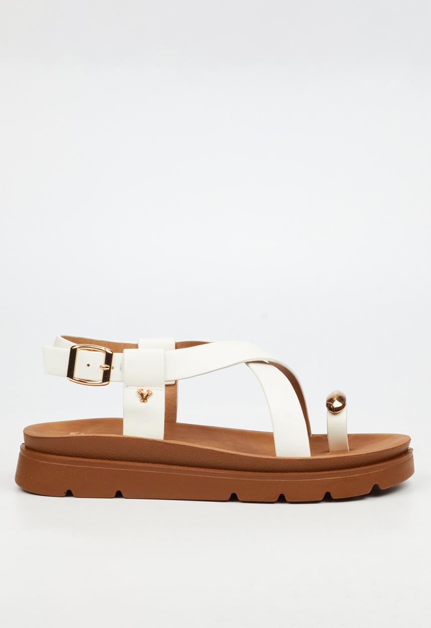 Butterfly Feet - Nolah 2 toe post sandal - white