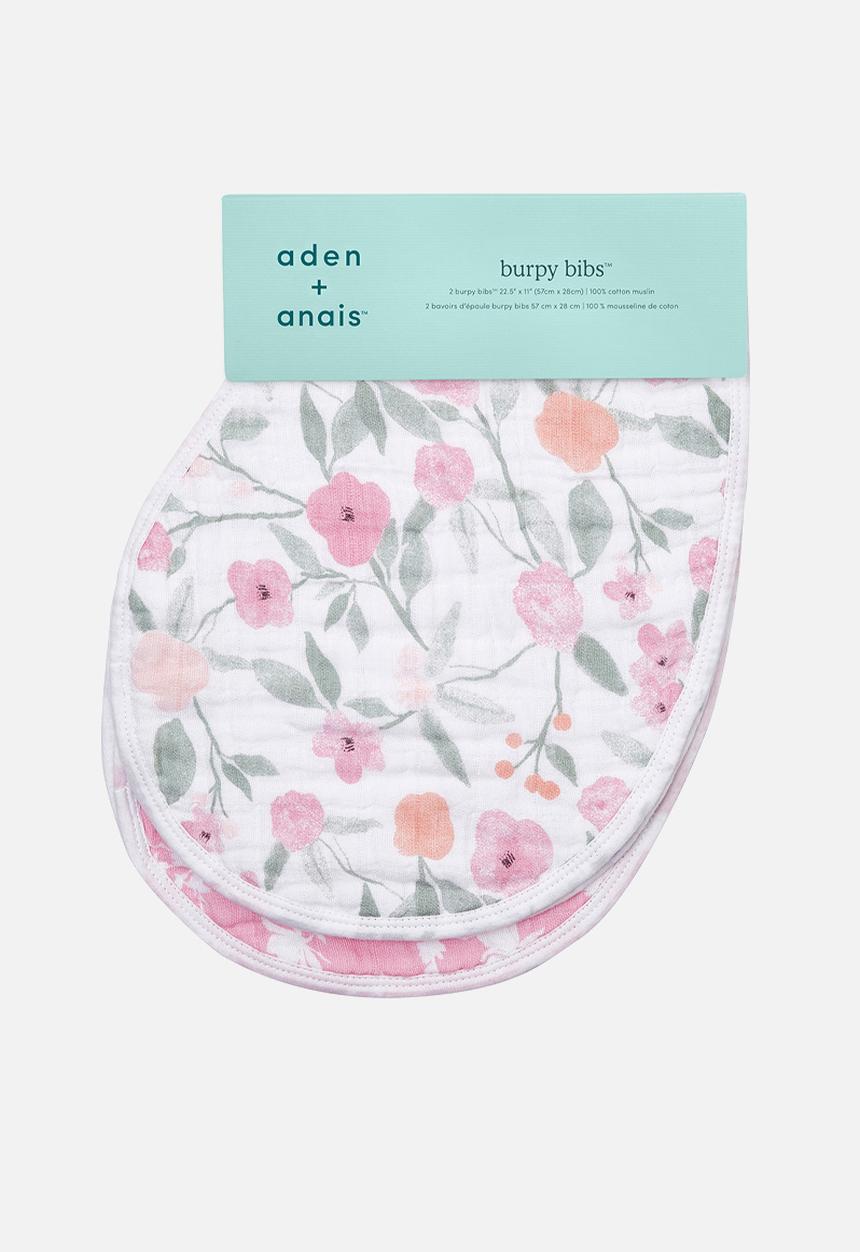 Aden & Anais - Burby Bibs Cotton Muslin 2Pk -  Ma Fleur 2-Pack